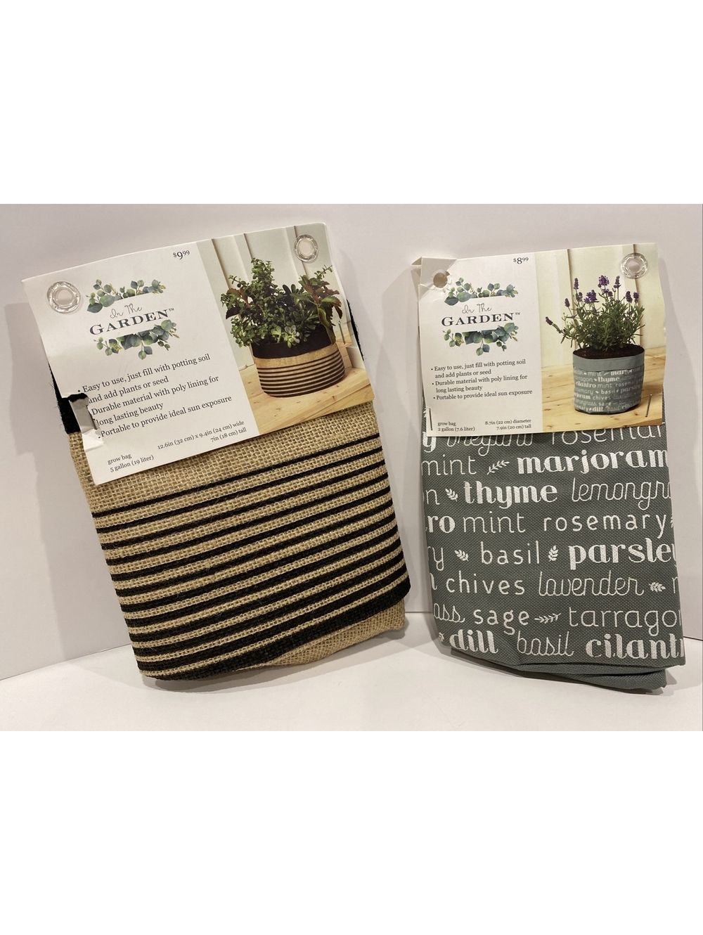 Gardner Gardening In The Garden Set Of 2 grow bags fabric House Plant Ivy Pots